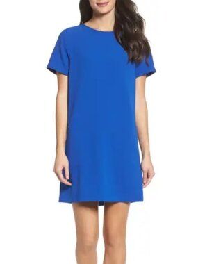 Felicity & Coco Devery Crepe Shift Dress - Royal Blue - XS